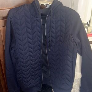 BRETT JOHNSON MADE IN ITALY CASHMERE Quilted Sweater JACKET